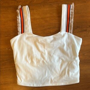 White and Orange Women's Top